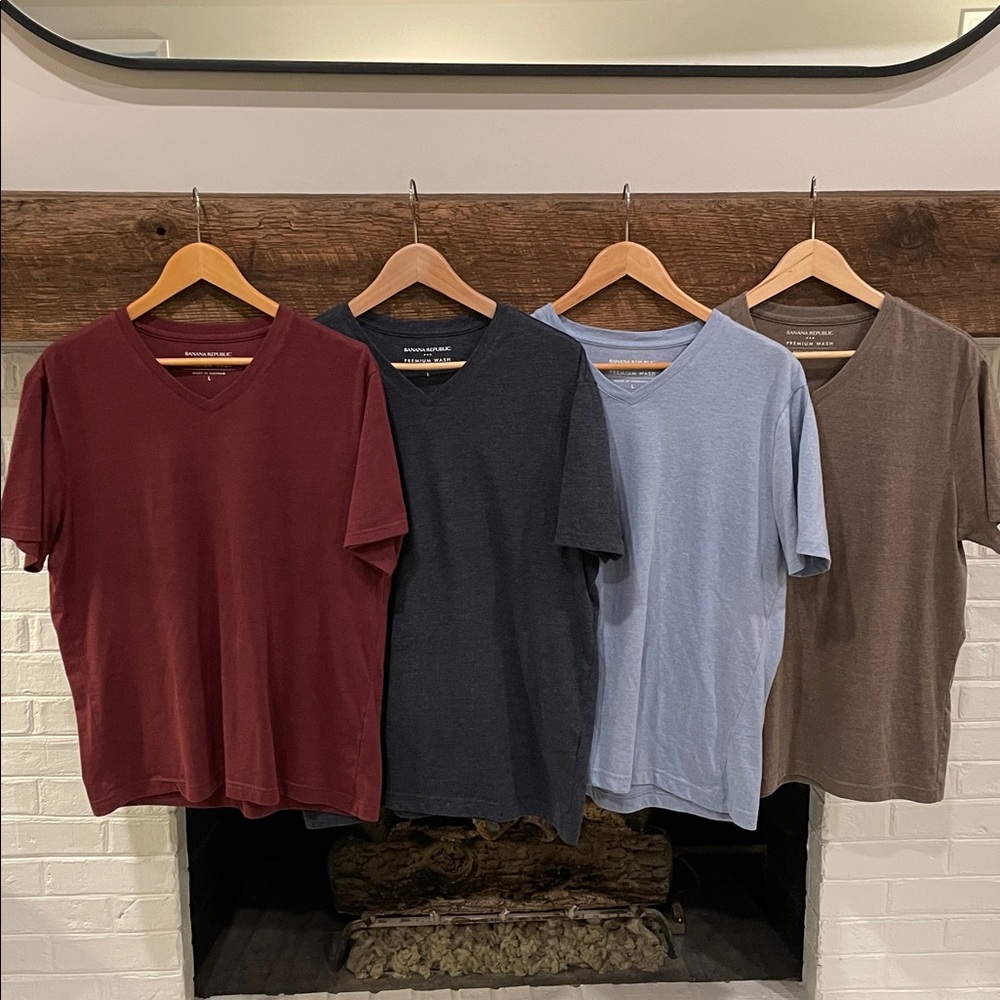 Banana Republic Set of 4 Premium Wash T-Shirts